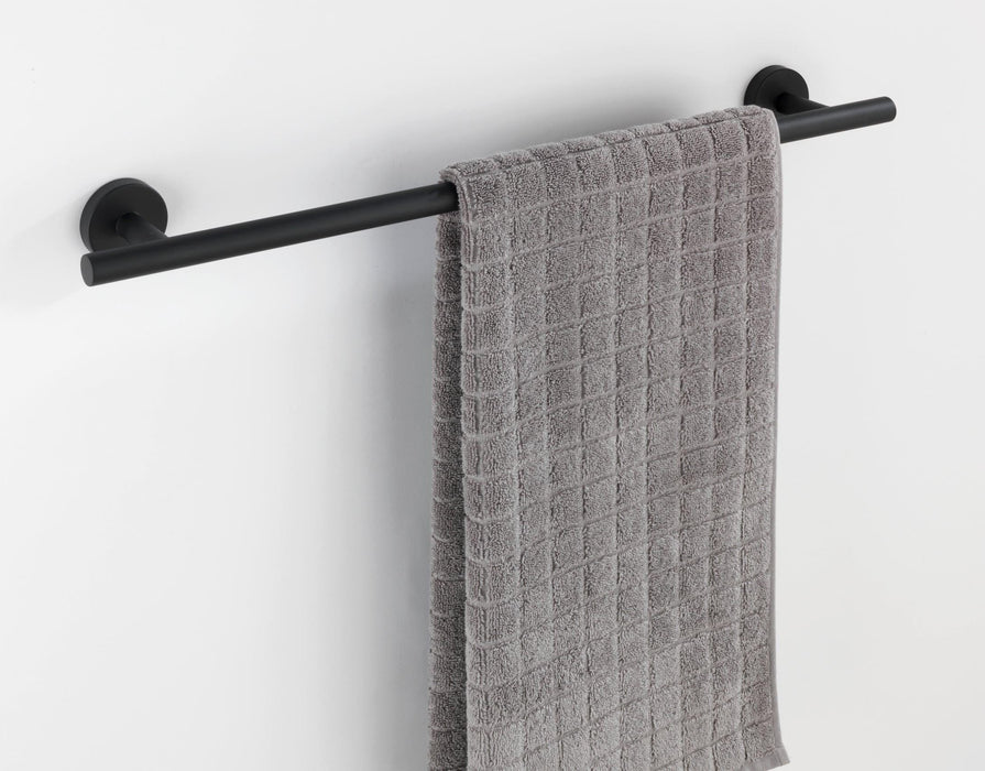 Wenko Bosio Matt Black Shower Towel Rail Uno - General Hardware Supplies Homevalue