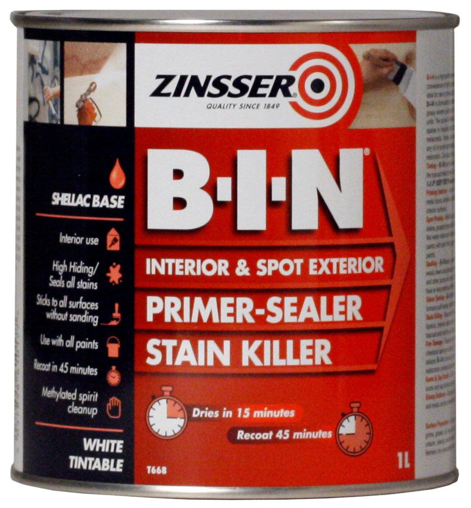 Zinsser B-I-N Primer Sealer 1L - General Hardware Supplies Homevalue